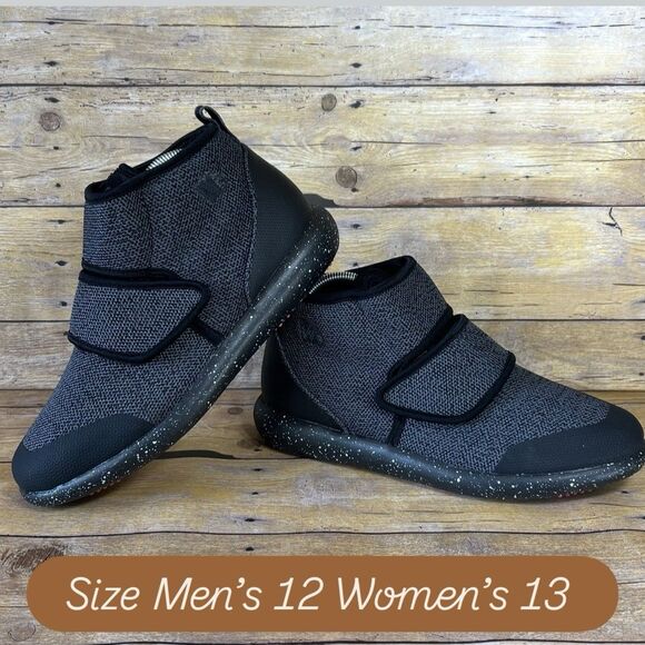 WORLD BOOTS Sz 12 Mens Chukka Moccasin Boots Black Knit Style Gray - Picture 1 of 16